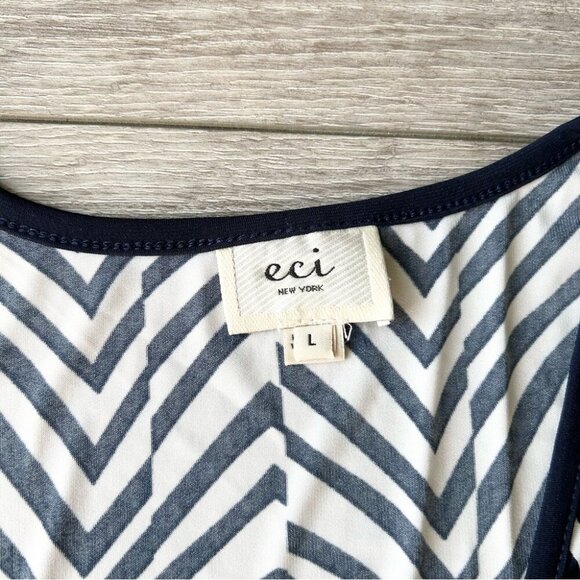 Eci Waves Pattern Draped Asymmetrical Hem Tunics - Picture 5 of 15